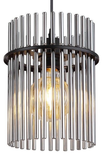 Globo Lampada a sospensione Gorley, lunghezza 110 cm, grigio fumo, a 4 luci