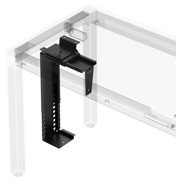 Supporto per PC sotto la scrivania, sospeso, per setup da gaming, nero: Diablo PC Holder
