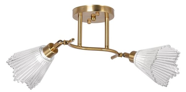 Lampadario a sospensione con supporto rigido 2xE14/60W/230V oro