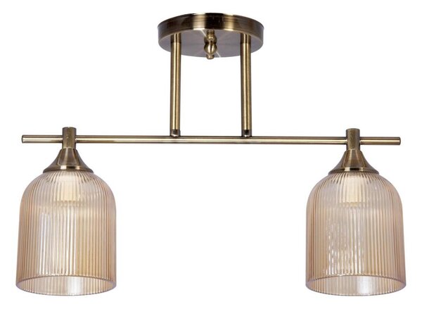 Lampadario a sospensione con supporto rigido 2xE14/60W/230V ottone