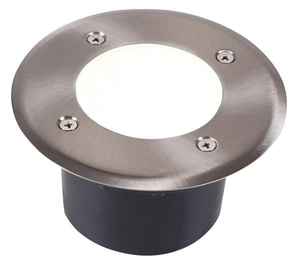 Lampada LED segnapasso MIVO LED/3W/230V diametro 12 cm IP67 cromo opaco