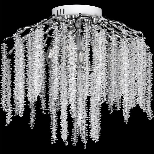 Lampadario a plafone 6xE14/60W/230V + 3xLED/3W diametro 54 cm cromo lucido