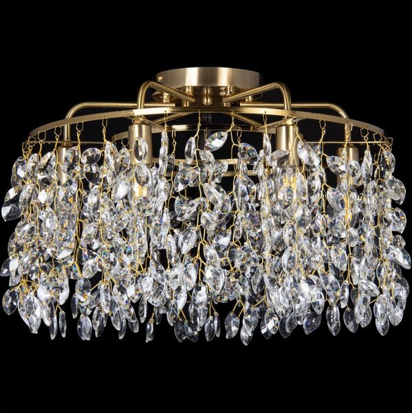 Lampadario a plafone 6xE14/60W/230V diametro 50 cm oro