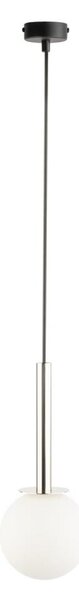 Lampadario a sospensione con filo DAISY 1xG9/12W/230V diametro 14 cm cromo lucido/nero/bianco