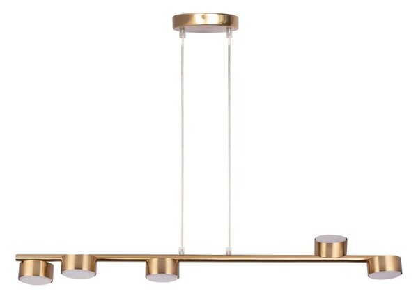 Lampadario a sospensione con filo PUNTO 5xGX53/12W/230V oro
