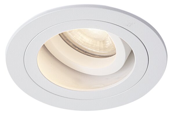 Faretto da incasso moderno bianco orientabile e inclinabile IP44 - Chuck