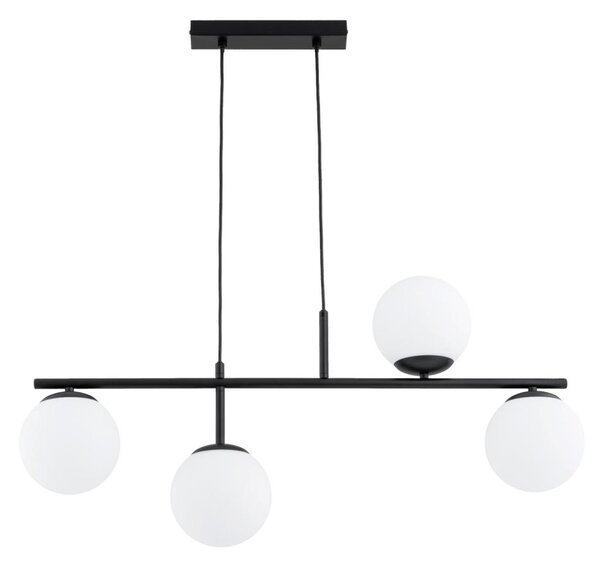 Lampadario a sospensione con filo LUNA 4xE14/10W/230V nero