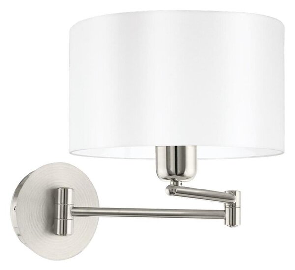Eglo 33269 - Applique PASTERI 1xE27/60W/230V cromo opaco/bianco