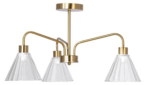 Lampadario a sospensione con supporto rigido 3xE27/60W/230V oro