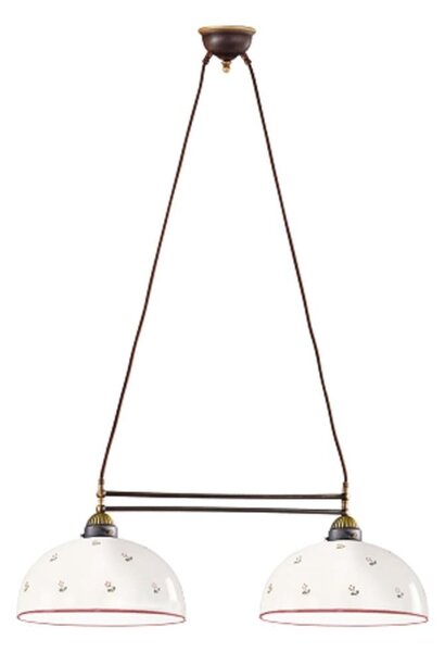Kolarz 731.82.68 - Lampadario a sospensione con filo NONNA 2xE27/75W/230V rosso