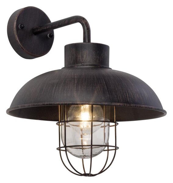 Brilliant - Applique da esterno PORTLAND 1xE27/60W/230V nero/patina