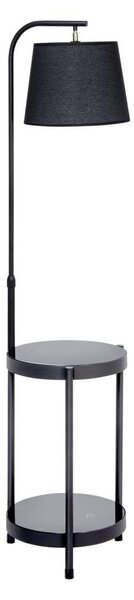 Lampada con piedistallo con tavolo 1xE27/60W/230V USB nero