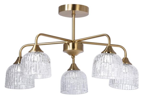 Lampadario a sospensione con supporto rigido 5xE14/60W/230V oro