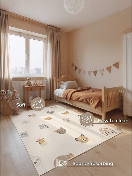 Tappeto per bambini 200x290 cm Tiny Zoo – Hanse Home