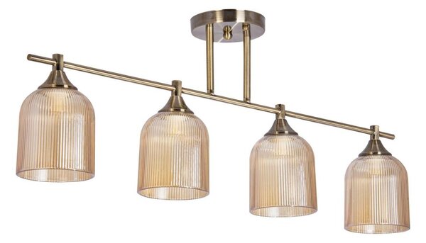 Lampadario a sospensione con supporto rigido 4xE14/60W/230V ottone