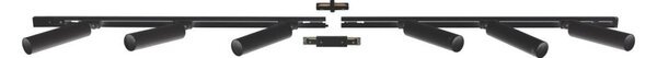 Zuma Line 3027 - Faretto per sistema a binario LULU 6xGU10/35W/230V nero