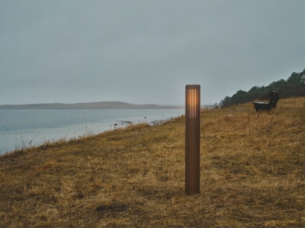Nordlux - Lampada da esterno ALUDRA 1xE27/15W/230V IP44 marrone 95,4 cm