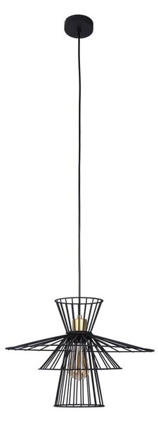 Lampadario a sospensione con filo TAREK 1xE27/40W/230V nero
