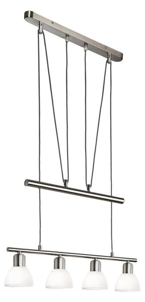 Lampadario LED a sospensione con filo MATTES 4xE14/4W/230V 3000K cromo lucido