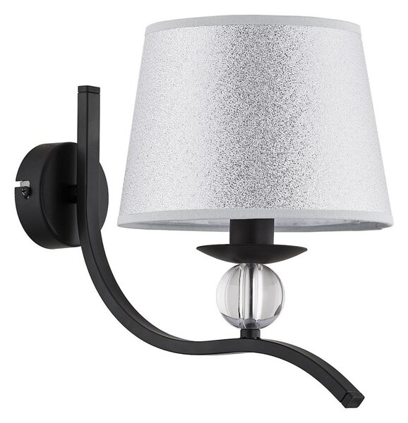 Applique BARNI 1xE14/10W/230V nero/argento
