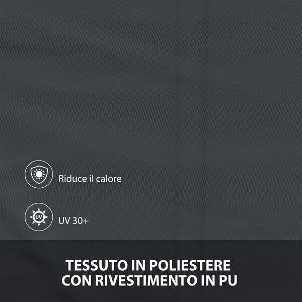 Outsunny Tenda da Sole a Bracci con Apertura Manuale, Inclinazione e Protezione UV30+, 150x120 cm, Grigio|Aosom