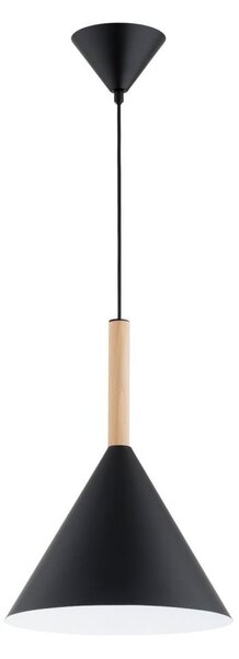 Lampadario a sospensione con filo FUKS 1xE27/15W/230V nero/beige