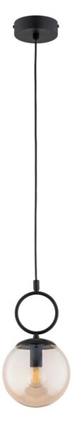 Lampadario a sospensione con filo SITRO 1xE14/10W/230V nero/fumé beige