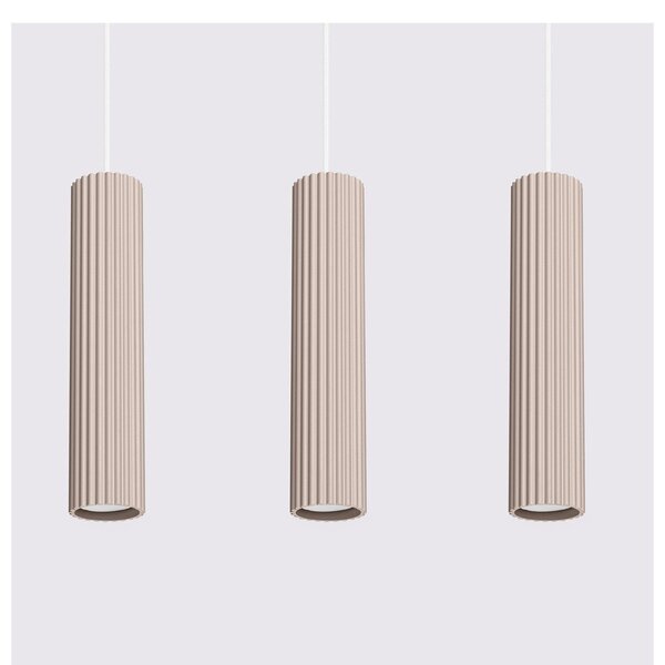 Lampadario grigio tortora in metallo Gleam – Sollux