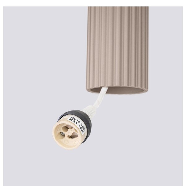 Lampadario grigio tortora in metallo Gleam – Sollux