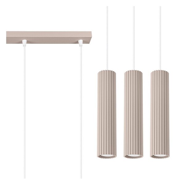 Lampadario grigio tortora in metallo Gleam – Sollux