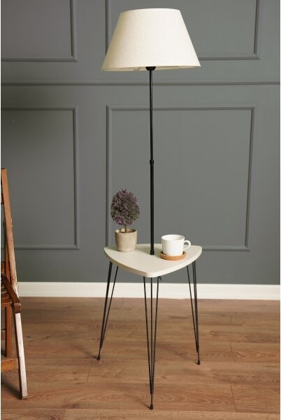 Lampada con piedistallo con tavolo 1xE27/40W/230V nero/color crema