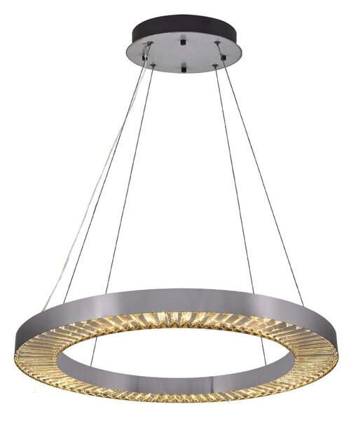 Lampadario LED sospeso a cavo JESI LED/85W/230V 3000K diam. 80 cm argento