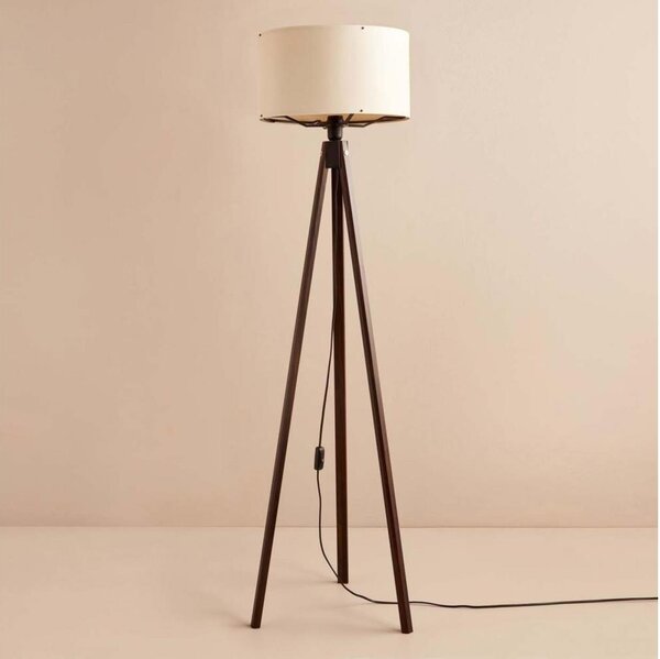Lampada da terra AYD 1xE27/40W/230V marrone/beige