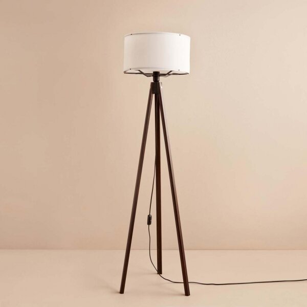 Lampada da terra AYD 1xE27/40W/230V marrone/bianco