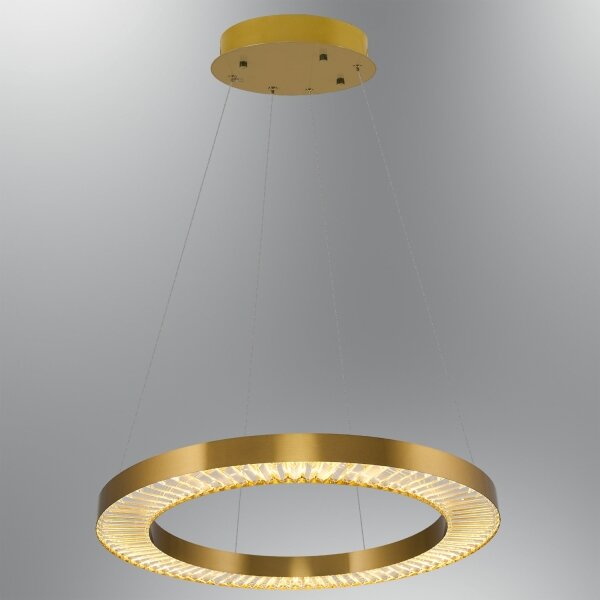 Lampadario LED sospeso su cavo JESI LED/85W/230V 3000K diam. 80 cm bronzato