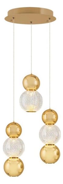 Lampadario LED a cavo CREMONA LED/17W/230V 3000K dorato