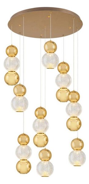 Lampadario LED a cavo CREMONA LED/51W/230V 3000K oro