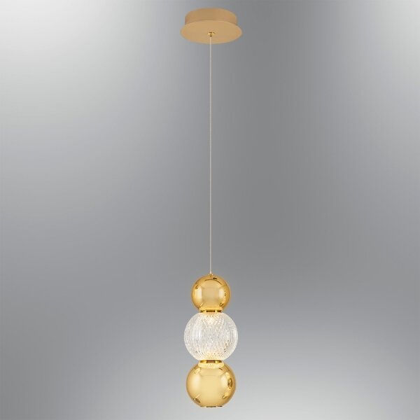 Lampadario a sospensione su cavo CREMONA LED/5W/230V 3000K oro