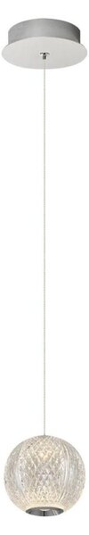 Lampadario LED su cavo CREMONA LED/5W/230V 3000K cromo opaco