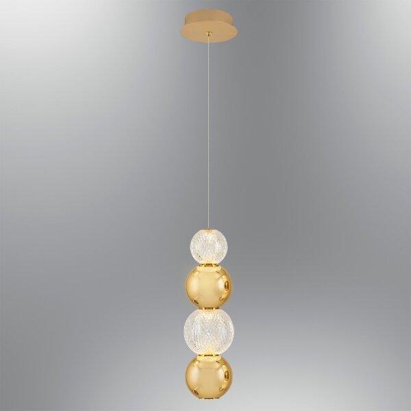 Lampadario LED a cavo CREMONA LED/7W/230V 3000K oro