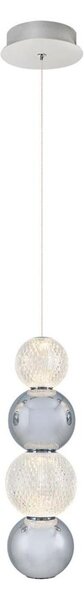 Lampada a sospensione a cavo CREMONA LED/7W/230V 3000K cromo opaco