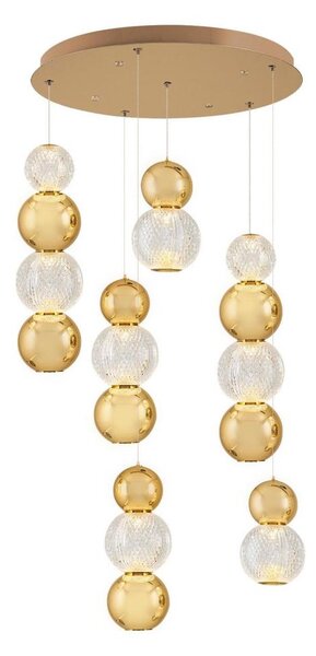 Lampadario a sospensione con cavo CREMONA LED/34W/230V 3000K oro