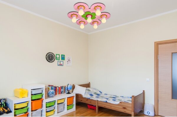 Plafoniera per bambini LUCCA 7xE27/24W/230V rosa