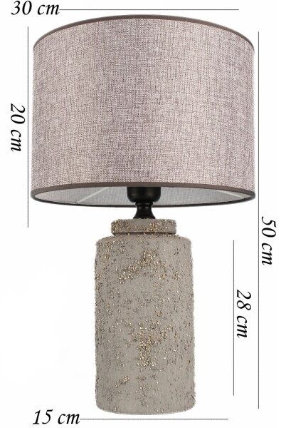 Lampada da tavolo RAMZES 1xE27/40W/230V grigia