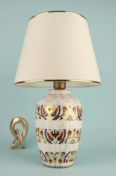 Lampada da tavolo RAMZES 1xE27/40W/230V crema/oro