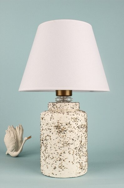 Lampada da tavolo RAMZES 1xE27/40W/230V bianco/beige