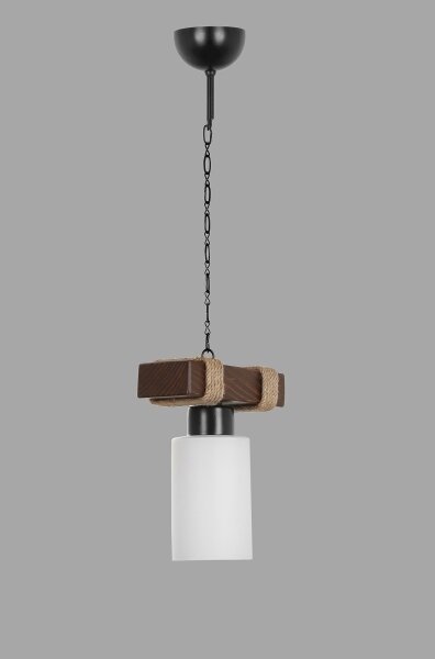 Lampadario a sospensione a catena JASMIN 1xE27/40W/230V marrone/bianco