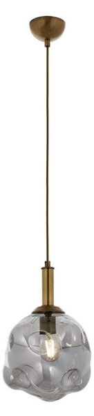 Lampada a sospensione con cavo CRUMPLED 1xE27/40W/230V bronzo/fumé