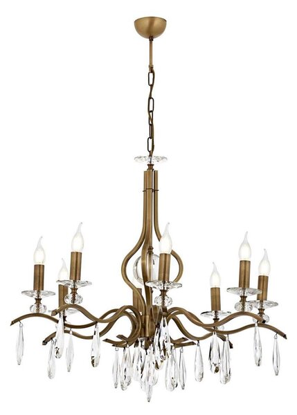 Lampadario a catena CLASSIC 8xE14/40W/230V finitura bronzata
