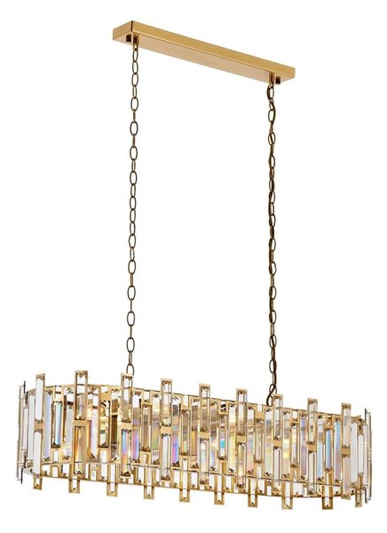 Lampadario a catena CRYSTALLINE 13xE14/40W/230V oro